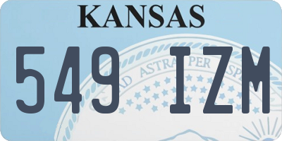 KS license plate 549IZM