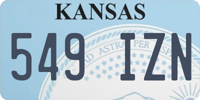 KS license plate 549IZN