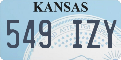 KS license plate 549IZY