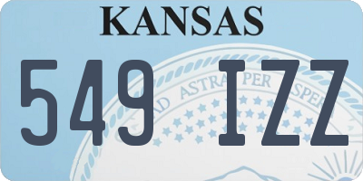 KS license plate 549IZZ