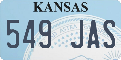 KS license plate 549JAS