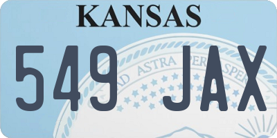 KS license plate 549JAX