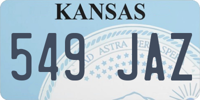 KS license plate 549JAZ