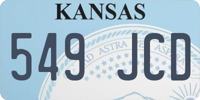 KS license plate 549JCD