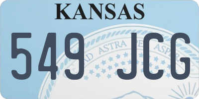 KS license plate 549JCG