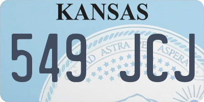 KS license plate 549JCJ