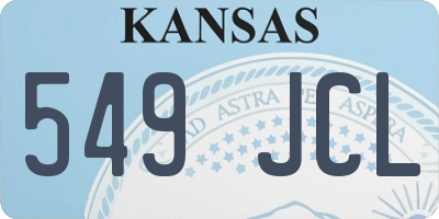 KS license plate 549JCL