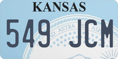 KS license plate 549JCM