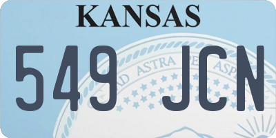 KS license plate 549JCN