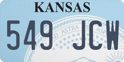 KS license plate 549JCW