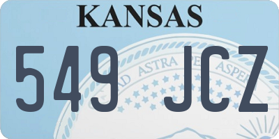 KS license plate 549JCZ