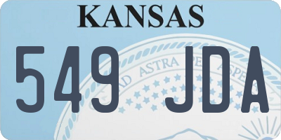 KS license plate 549JDA