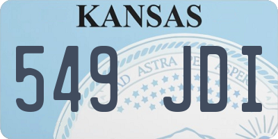 KS license plate 549JDI