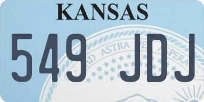 KS license plate 549JDJ