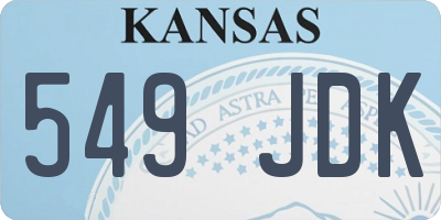 KS license plate 549JDK