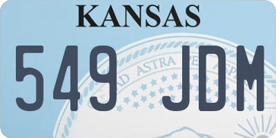 KS license plate 549JDM