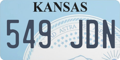 KS license plate 549JDN