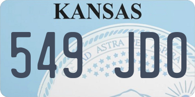 KS license plate 549JDO