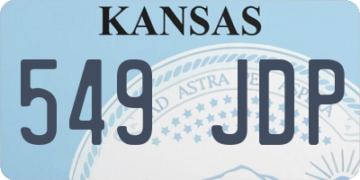 KS license plate 549JDP