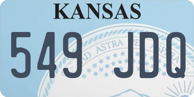 KS license plate 549JDQ