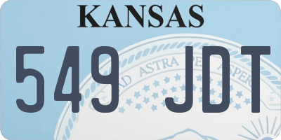 KS license plate 549JDT