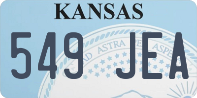 KS license plate 549JEA