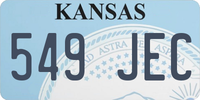 KS license plate 549JEC