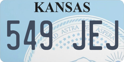 KS license plate 549JEJ