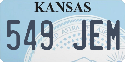 KS license plate 549JEM