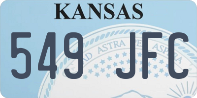 KS license plate 549JFC