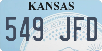 KS license plate 549JFD