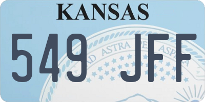 KS license plate 549JFF