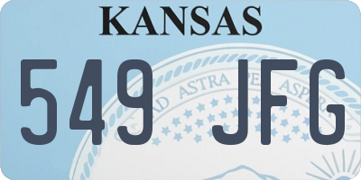 KS license plate 549JFG