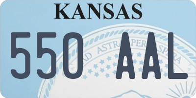 KS license plate 550AAL