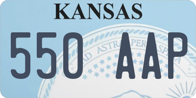 KS license plate 550AAP