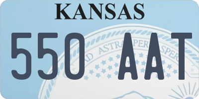 KS license plate 550AAT