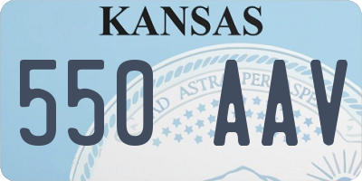 KS license plate 550AAV