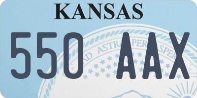 KS license plate 550AAX
