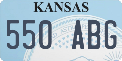 KS license plate 550ABG