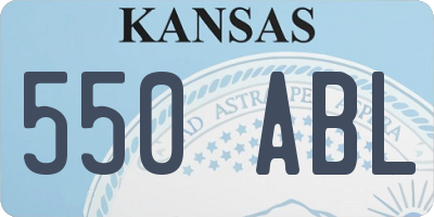 KS license plate 550ABL
