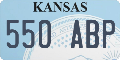 KS license plate 550ABP