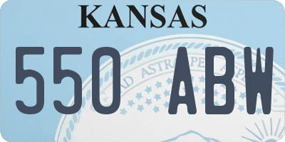 KS license plate 550ABW