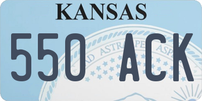 KS license plate 550ACK