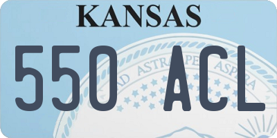 KS license plate 550ACL