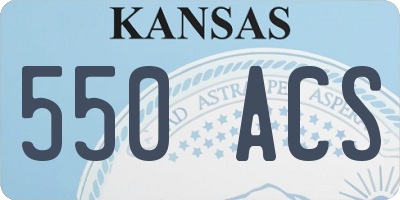 KS license plate 550ACS