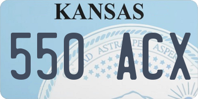KS license plate 550ACX