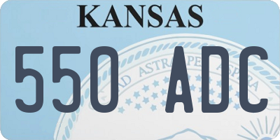 KS license plate 550ADC