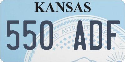 KS license plate 550ADF