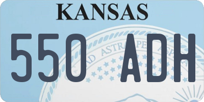 KS license plate 550ADH