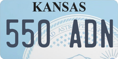 KS license plate 550ADN